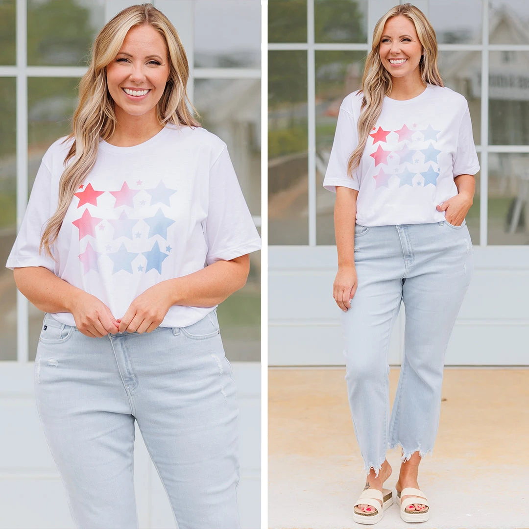 Seeing Bright Stars Tee, White 8 Seeing Bright Stars Tee, White - Image 6