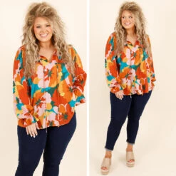 Stellar Stride Blouse, Mocha Teal -Chic Soul Store 13 672a7e3e ddc2 4651 8ff3 01f48cf2b825