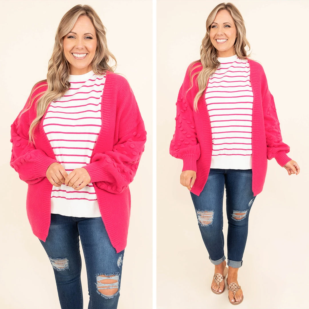 Buying Daisies Cardigan, Hot Pink 8 Buying Daisies Cardigan, Hot Pink - Image 6