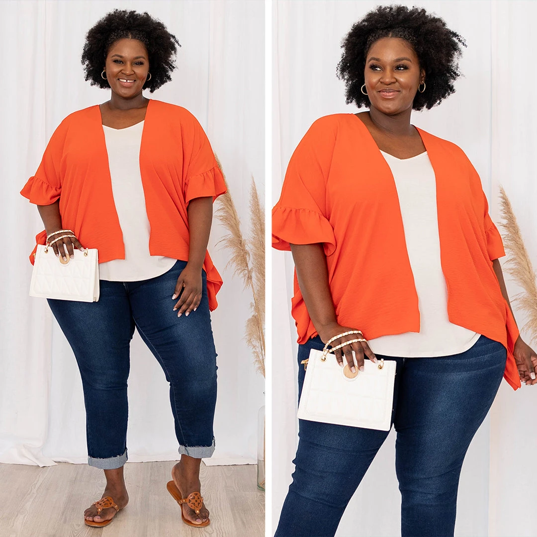 This Girl Is On Fire Kimono, Tangerine 8 This Girl Is On Fire Kimono, Tangerine - Image 6