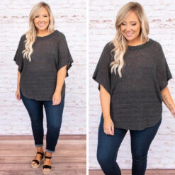 Master Plan Top, Charcoal -Chic Soul Store 13 d46d3c96 1e19 4b56 a6f6 46ab7871205b