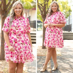 Rose Gardens Dress, Blush -Chic Soul Store 13 e24cc040 6d0d 4ffc 8756 f94c55bc3dd9