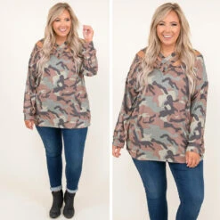 Come Flirt With Me Top, Olive Camo -Chic Soul Store 13 e3537838 4c6f 43bc af7f ddcb144c5463