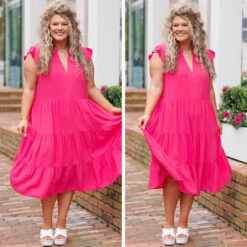 Wasting Your Time Midi Dress, Hot Pink -Chic Soul Store 14 28fe5779 e8be 455a 95cd a157fab26dea