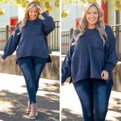 Yours In A Heartbeat Top, Navy 13 Yours In A Heartbeat Top, Navy -Chic Soul Store 14 612224a0 391a 4f56 b0a6 3164240dce7a