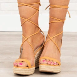 Seashells Seashells Wedges, Orange -Chic Soul Store 14 7061336c 03db 4dd5 9f0c 97e0c5d549a5