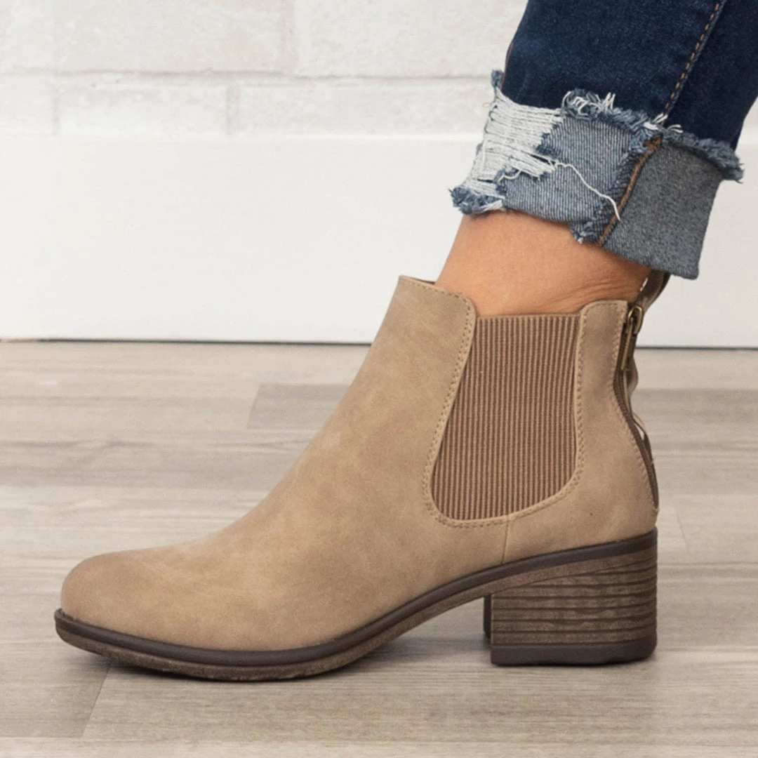 A Midnight Walk Booties, Taupe 7 A Midnight Walk Booties, Taupe - Image 5