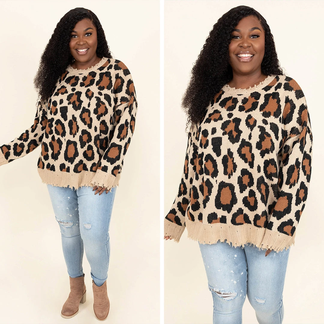 Growl Power Sweater, Leopard 8 Growl Power Sweater, Leopard - Image 6