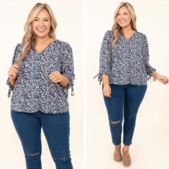 Walking Through Gardens Top, Navy -Chic Soul Store 14 da805d9f 9b30 40f9 acc4 27d49c1806f3