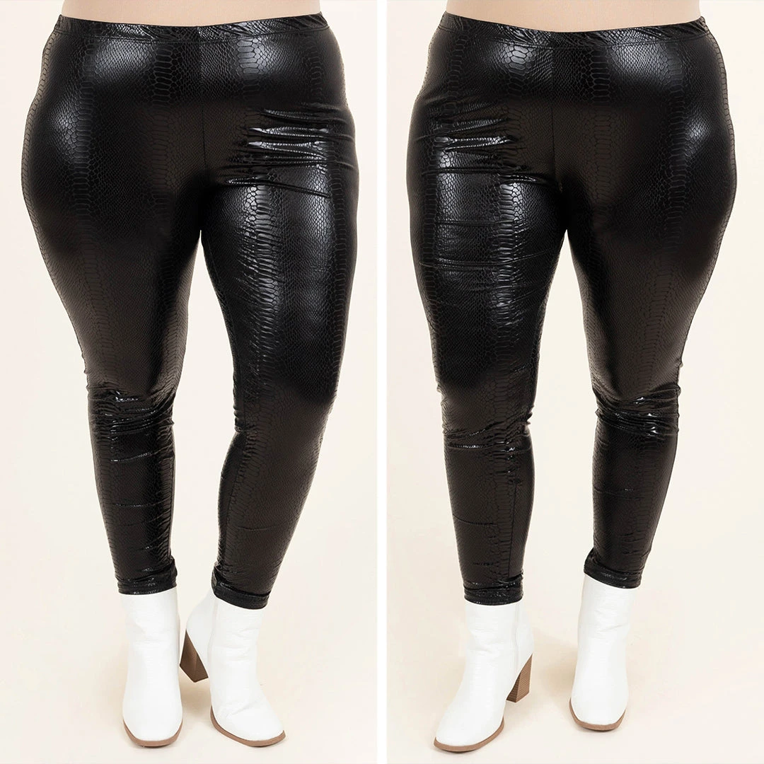 Slither On Over Leggings, Black 9 Slither On Over Leggings, Black - Image 7