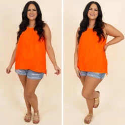 Totally Tubular Tank, Orange Neon -Chic Soul Store 15 32bf0dd8 fce2 43b9 a9f4 e83a02d3c88b