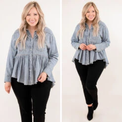 I Don't Want To Be Top, Denim -Chic Soul Store 15 33aee74b b958 4935 8994 659c1f6fd7b4