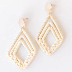 Bungalow Cutie Earrings, Ivory -Chic Soul Store 15 3ba580f8 f411 42fc 9b03 3c90c2d1fb6e