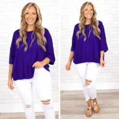 Of Course Top, Bright Blue -Chic Soul Store 15 4b3ea89e 4f08 466d 80c1 de55b5bfbb29