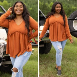 Thinking Of Our Place Top, Rust -Chic Soul Store 15 781c9ccf 8d56 4c37 b44d 718585c4bf19