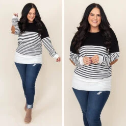 Winters In Cape Cod Sweater, Ivory Black -Chic Soul Store 15 80291127 3e74 48f5 a300 c1ea9002335a