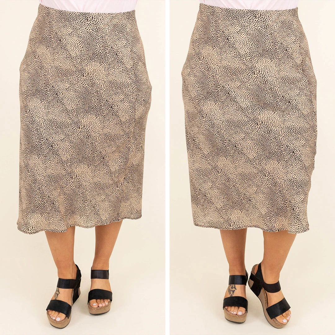 See My Spots Skirt, Taupe 8 See My Spots Skirt, Taupe - Image 6