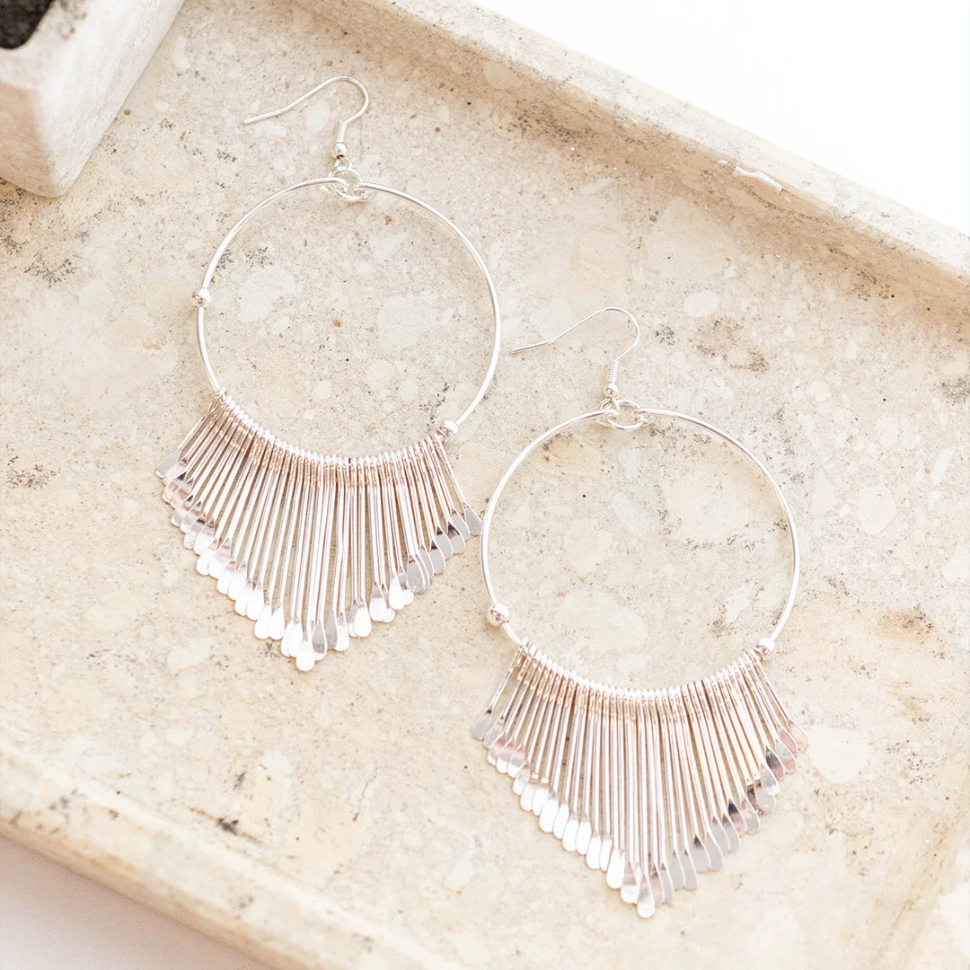 Sticks And Stones Earrings, Silver 6 Sticks And Stones Earrings, Silver - Image 4