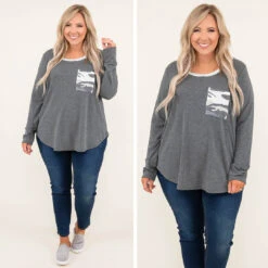 The Place Where Nobody Else Goes Top, Charcoal -Chic Soul Store 16 6cd5e754 0f2b 448d 966b 7d2e8753e05f