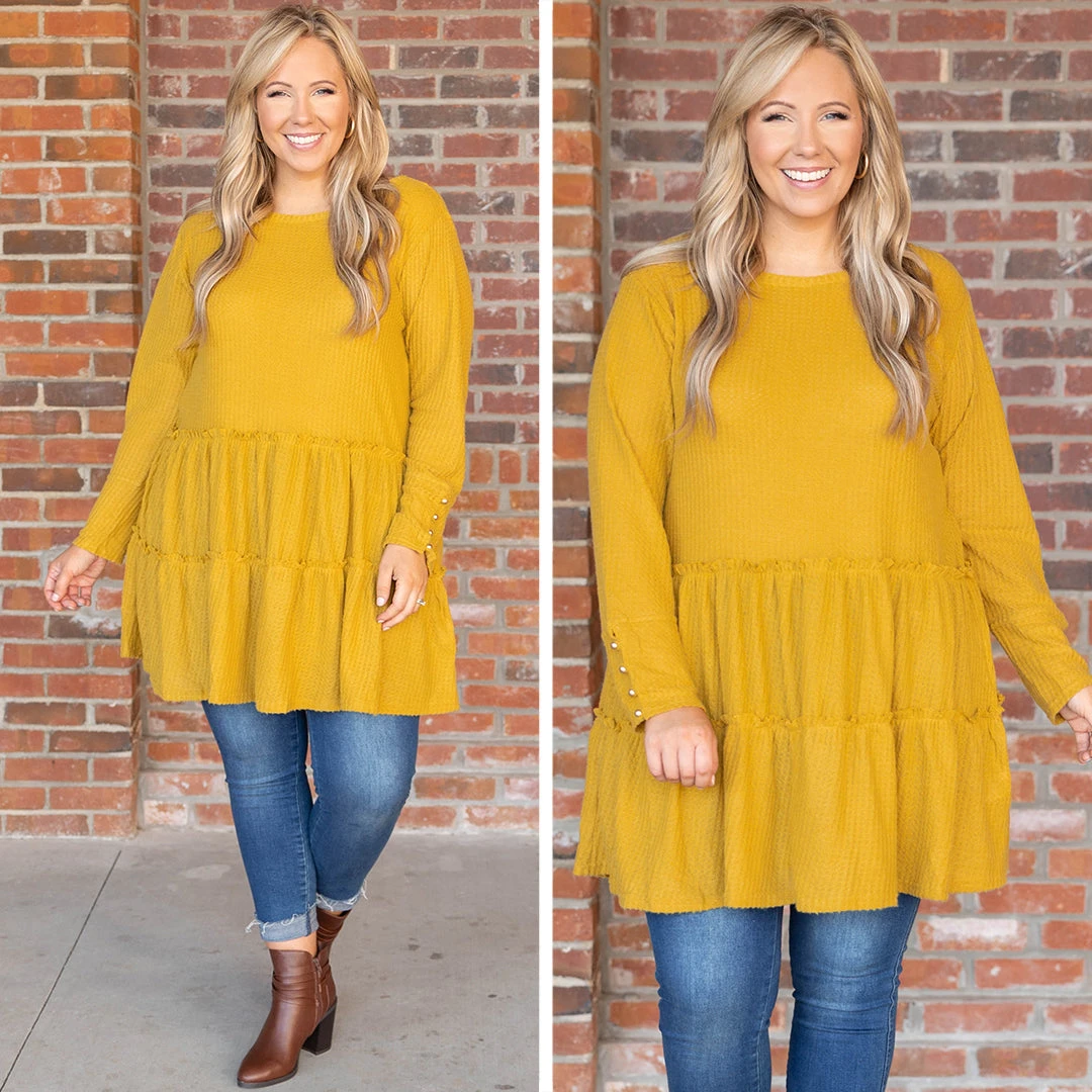 Sweet Embrace Top, Mustard 8 Sweet Embrace Top, Mustard - Image 6