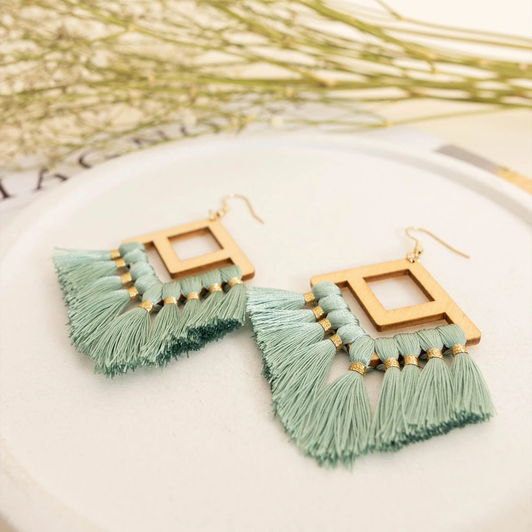 Head In The Game Earrings, Mint 5 Head In The Game Earrings, Mint - Image 3
