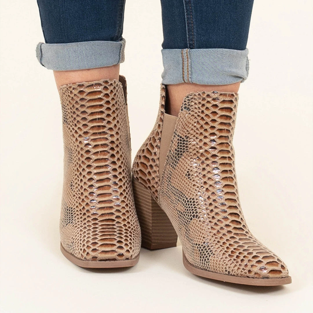 That's So Diva Booties, Taupe 8 That's So Diva Booties, Taupe - Image 6