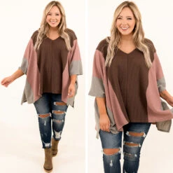 Never Met Anyone Like You Poncho, Brown -Chic Soul Store 17 13e0b09b 886b 4b87 a21d c7153607fb39