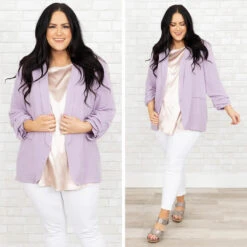 Working In Style Jacket, Lilac -Chic Soul Store 17 24f3e855 8afb 48e6 ba1f 32c0618643f2