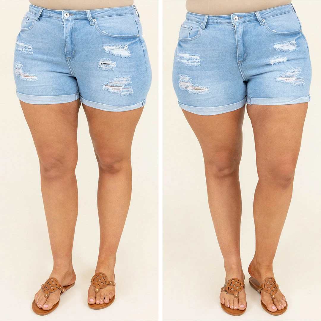 Tell Me About It Shorts, Light Wash 8 Tell Me About It Shorts, Light Wash - Image 6