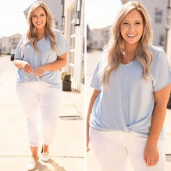 Hiding My Heart Blouse, Powder Blue -Chic Soul Store 17 89b9b38d 40fc 49a7 a9b6 6af9a37a3fc3