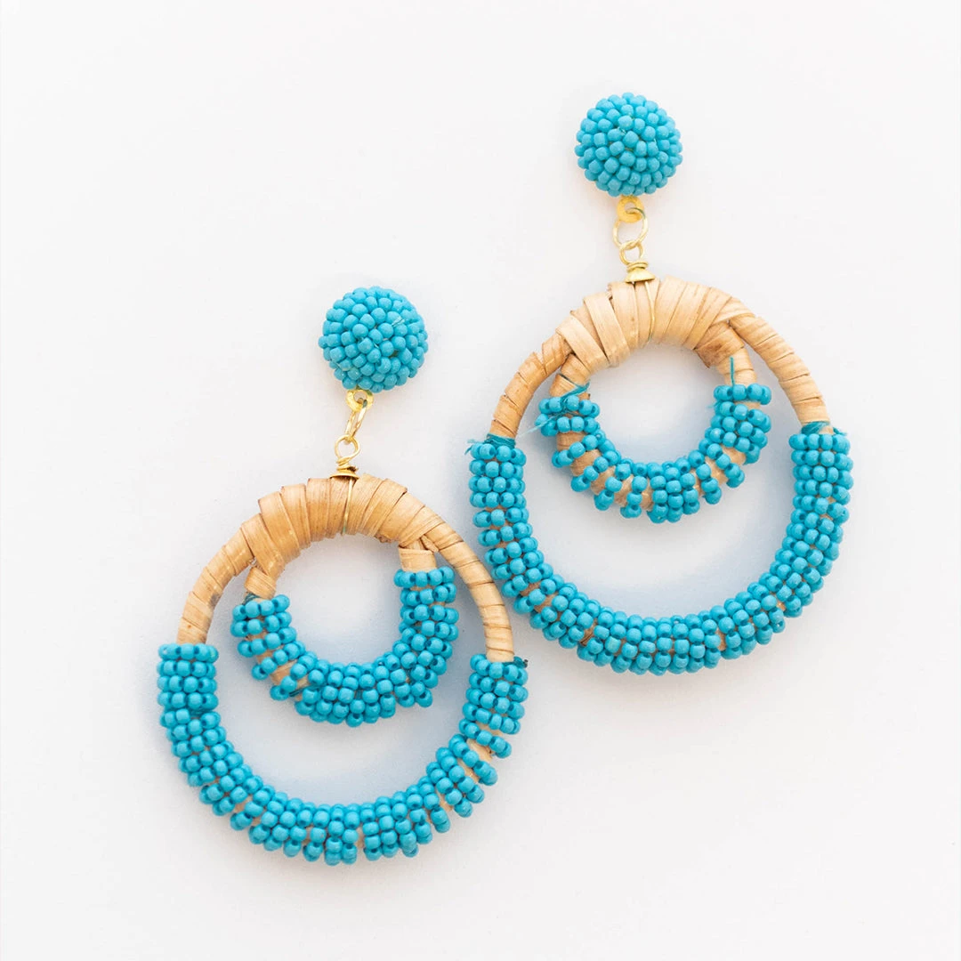 Tropical Destinations Earrings, Blue 6 Tropical Destinations Earrings, Blue - Image 4