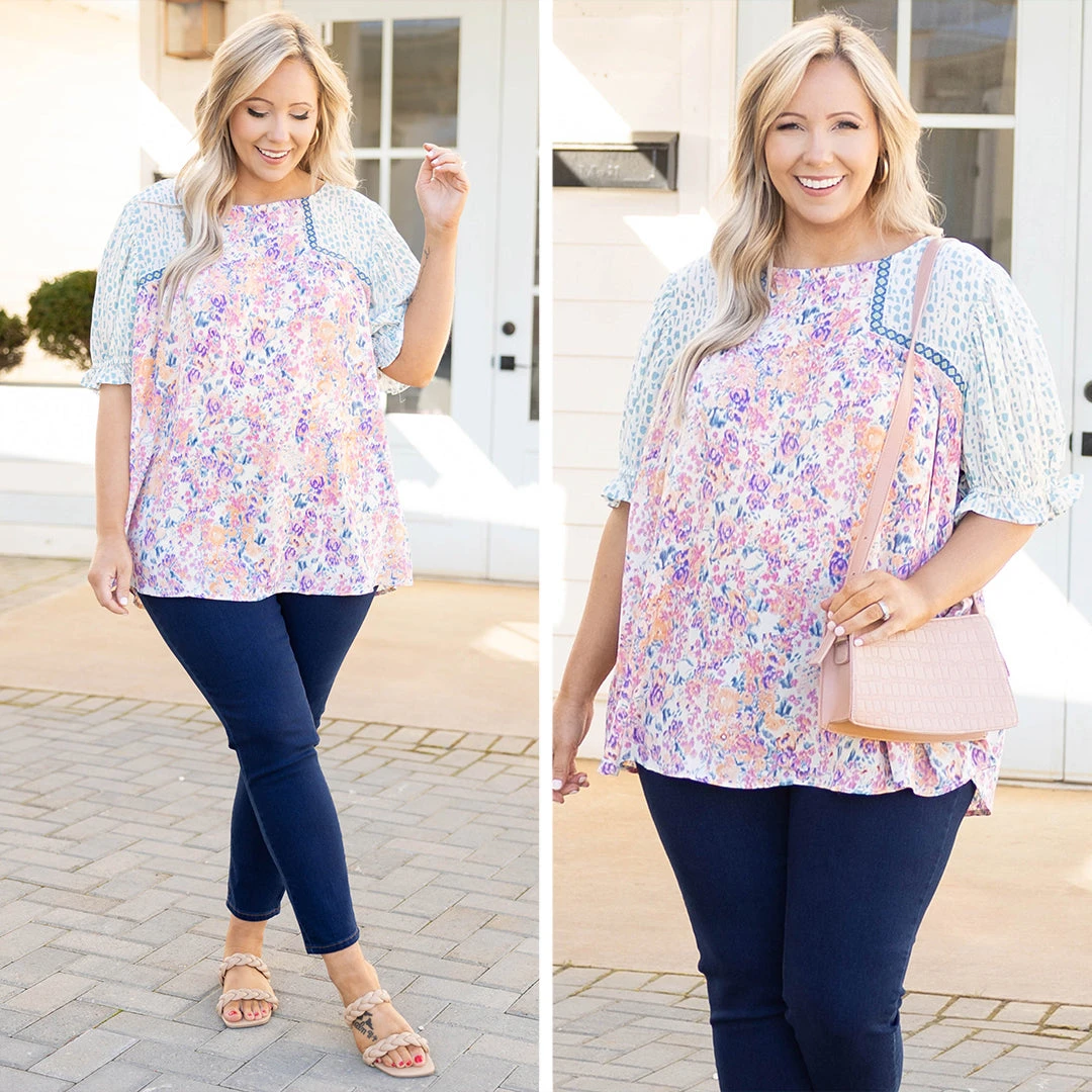 Silence Awaits Top, Aqua 8 Silence Awaits Top, Aqua - Image 6