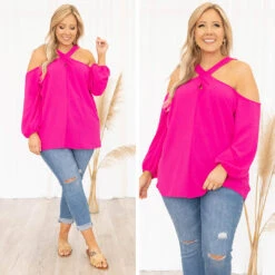 Strike My Interest Top, Hot Pink -Chic Soul Store 18 27acbe84 3127 48bf a28d 3cc4d4586b6e