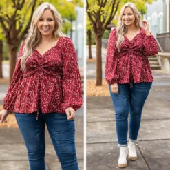 Deeply Touched Top, Burgundy 13 Deeply Touched Top, Burgundy -Chic Soul Store 18 9cf7f82e f9eb 454b bfa4 42aca0f20fb9