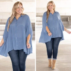 My Treat Tunic, Denim Blue -Chic Soul Store 18 df69e84b ee75 4c91 9445 9994dc480981