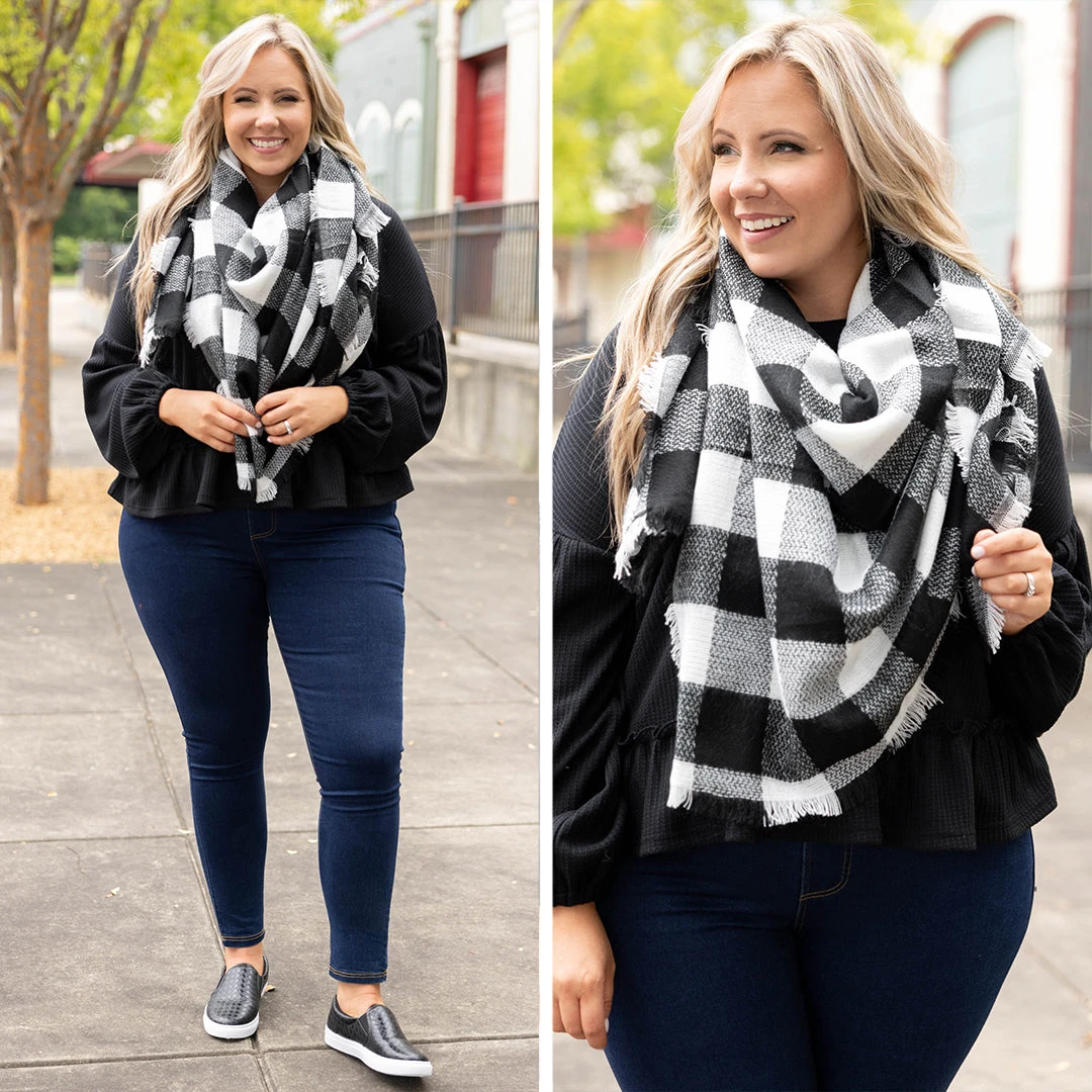 Whisked Away Scarf, Black-White 8 Whisked Away Scarf, Black-White - Image 6