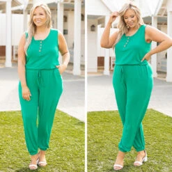 Oh My Beauty Jumpsuit, Kelly Green -Chic Soul Store 19 5e5f63cd 791a 47a7 8eec 5d5e6fb6895f