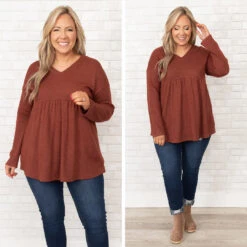 Train To The City Sweater, Rust -Chic Soul Store 19 67159771 f35b 4091 a4f9 ea7b233a22c9