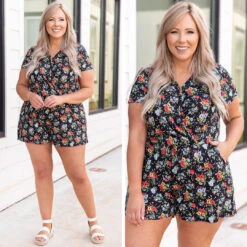 Sunny Spot Romper, Black -Chic Soul Store 19 85b327c9 4557 4761 8066 9ebf4fdb9a2c