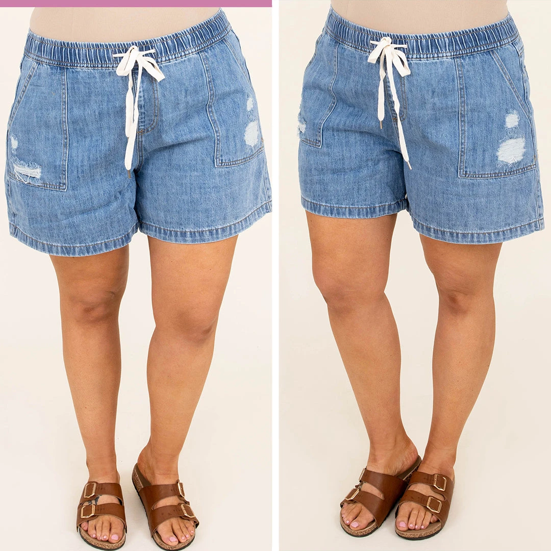 Catch The Tide Shorts, Denim 8 Catch The Tide Shorts, Denim - Image 6