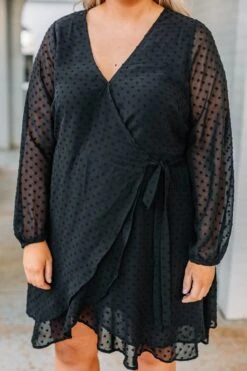 Dinner Date Dress, Black -Chic Soul Store 1B0A8360