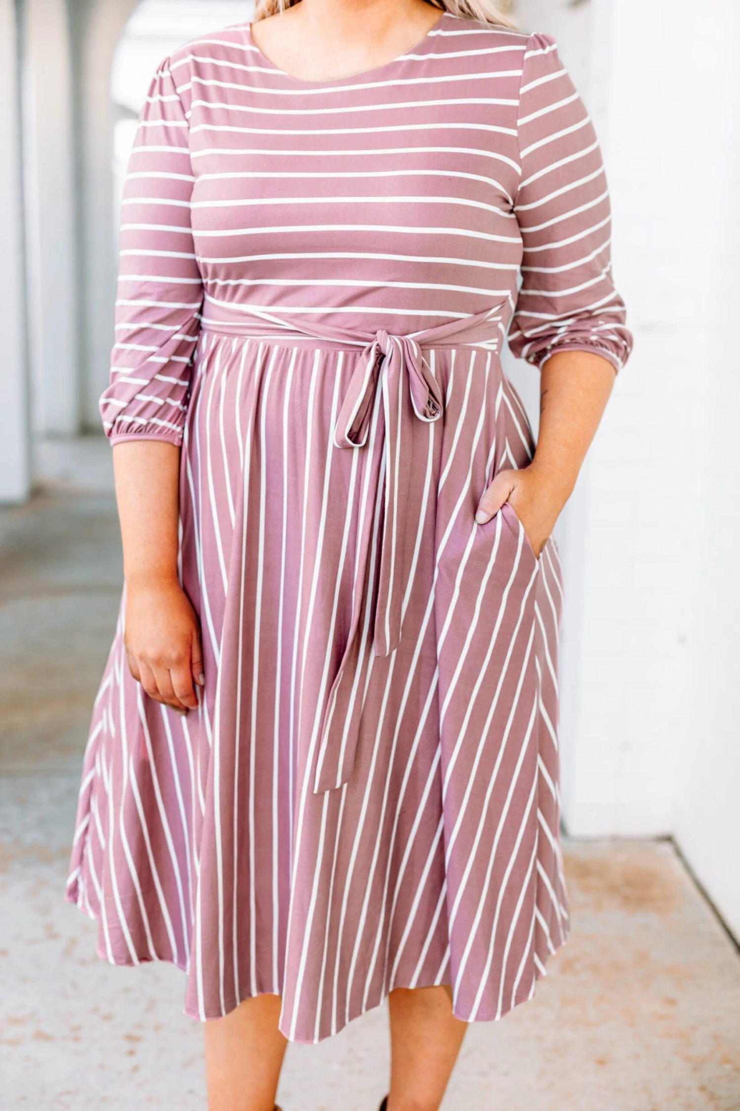 Holding Hands On The Boardwalk Dress, Mauve 6 Holding Hands On The Boardwalk Dress, Mauve - Image 4