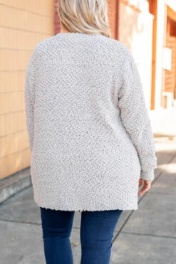 Latte Lover Cardigan, Light Gray -Chic Soul Store 1B7A6612