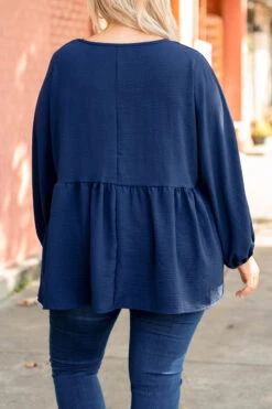 This Is Real, This Is Me Top, Navy -Chic Soul Store 1B7A6722