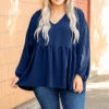 This Is Real, This Is Me Top, Navy -Chic Soul Store 1B7A6724
