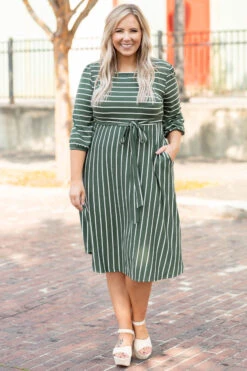 Holding Hands On The Boardwalk Dress, Olive 10 Holding Hands On The Boardwalk Dress, Olive -Chic Soul Store 1B7A7189