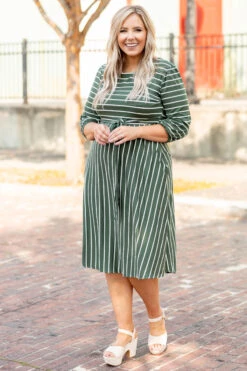 Holding Hands On The Boardwalk Dress, Olive 9 Holding Hands On The Boardwalk Dress, Olive -Chic Soul Store 1B7A7191