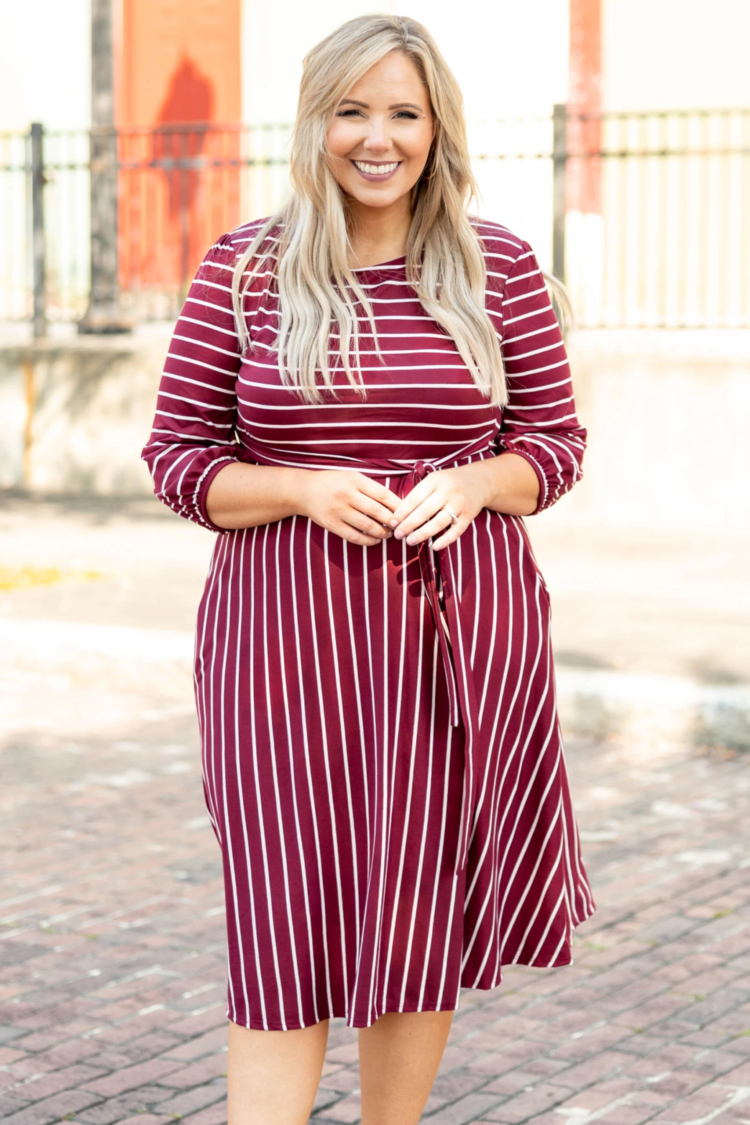 Holding Hands On The Boardwalk Dress, Wine 3 Holding Hands On The Boardwalk Dress, Wine