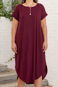 Here We Go Again Dress, Burgundy 11 Here We Go Again Dress, Burgundy -Chic Soul Store 1B7A7944 Edit