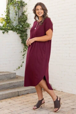Here We Go Again Dress, Burgundy 10 Here We Go Again Dress, Burgundy -Chic Soul Store 1B7A7951